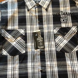 Mens Jack Daniels Pearl Snap Shirt